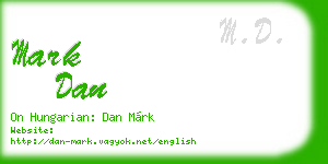mark dan business card
