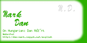 mark dan business card